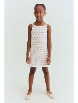 H&M - Girls White Crochet-Look Strappy Dress