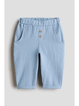 H&M - Boys Blue Textured Jersey Trousers