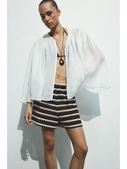 H&M - Women Brown Knitted Pull-On Shorts