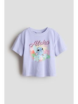 H&M - Girls Multi-Color Printed Cotton T-Shirt