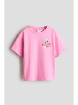 H&M - Girls Multi-Color Printed Cotton T-Shirt
