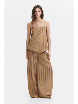 H&M - Women Beige Asymmetric Strappy Top