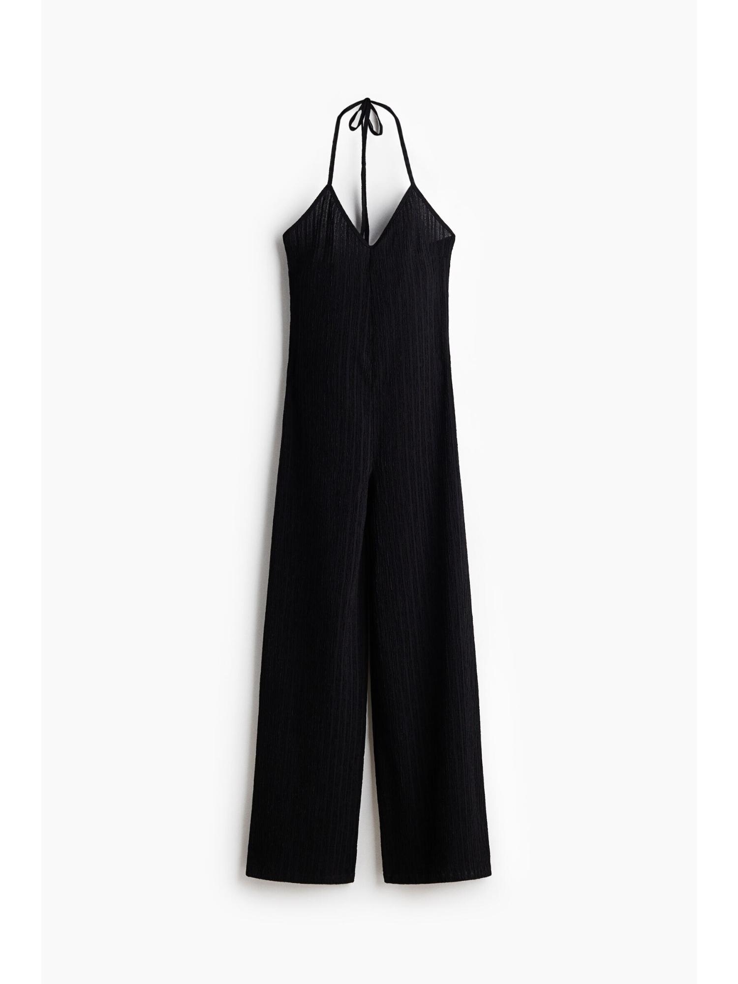 h&m Women Black Halterneck Jumpsuit-picture-19