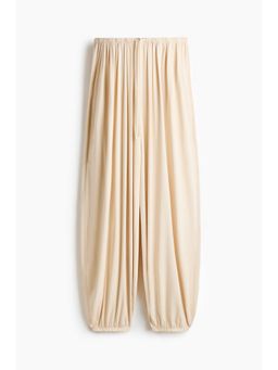 H&M - Women Beige Balloon Drawstring Joggers