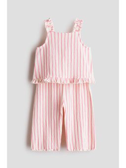 H&M - Girls Multi-Color 2-Piece Printed Cotton Set