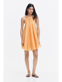 H&M - Women Orange Braid-Detail Mini Dress