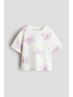 H&M - Girls White Cotton T-Shirt