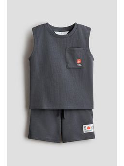 H&M - Boys Grey 2-Piece Sweatshirt Set