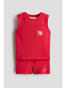 H&M - Boys Red 2-Piece Sweatshirt Set