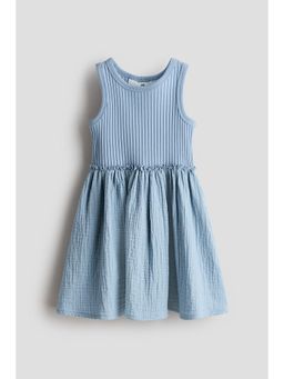 H&M - Girls Blue Muslin-Skirt Dress