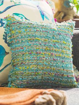 ONSETHOMES - Enlaced Cushion Cover Turquoise