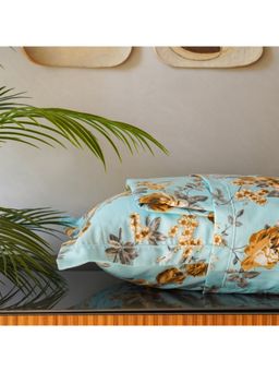 Urban Space - Serene 200 Tc Cotton Bedsheets For Double Bed - Aqua Blue