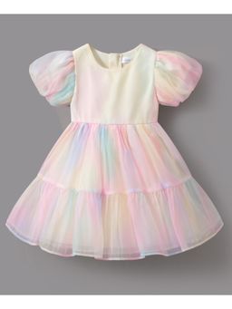 Mark & Mia - Girls Pink Ombre Dyed Tulle Fit & Flare Dress