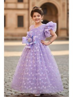 Lagorii - Girls Lavender Bow Embellished Party Gown