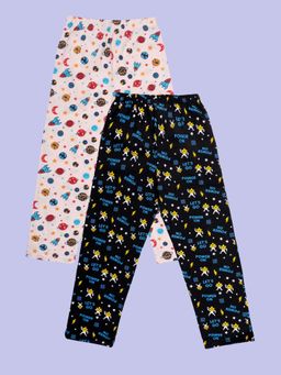 KiddoPanti - Boys Cotton Multi-Color Aop Printed Pyjamas (Pack of 2)