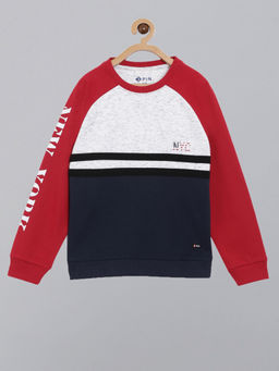 3PIN - Boys Round Neck Multi-Color Cotton Sweatshirt