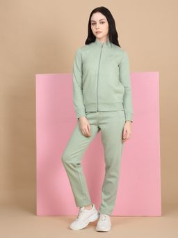 Sweet Dreams - Women Green Solid Track Suit (Set of 2)