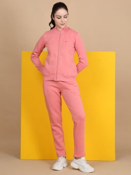 Sweet Dreams - Women Pink Solid Track Suit (Set of 2)