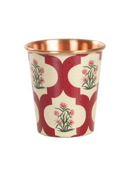 India Circus by Krsnaa Mehta - Poppy Flower Scarlet Small Copper Tumbler