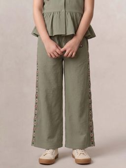 ELLE - Green Solid Girls Trouser