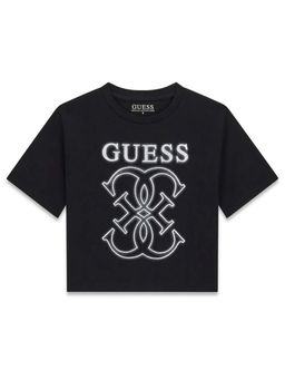 Guess - Black Cotton Printed Girls T-Shirt