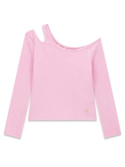 Guess - Pink Cotton Solid Girls T-Shirt