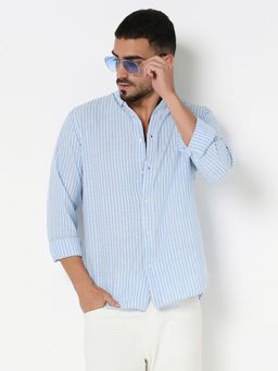 R&B - Blue Stripes Regular Men Shirt
