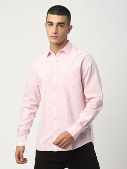 R&B - Pink Solid Regular Men Shirt