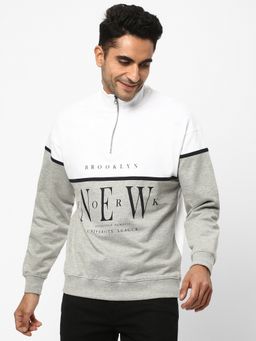 R&B - Grey Typography Regular Sweatshirt