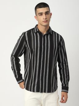 R&B - Black Stripes Regular Men Shirt