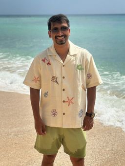 Oje' - Beige Goa Embroidered Shirt
