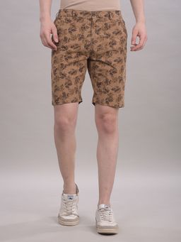 CRIMSOUNE CLUB - Men's Brown Botanical Print Shorts