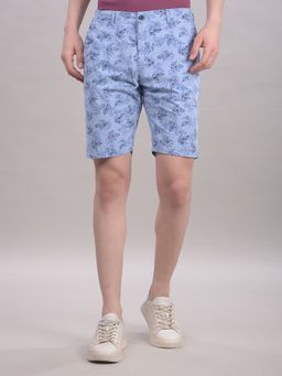 CRIMSOUNE CLUB - Men's Blue Botanical Print Shorts