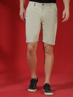 CRIMSOUNE CLUB - Men's Solid Cotton Green Shorts
