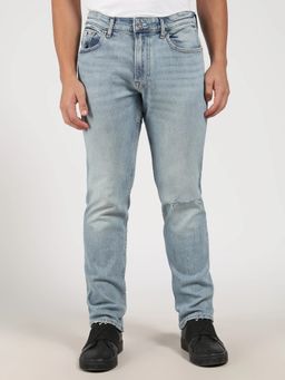 Calvin Klein - Mid-Wash Men's Blue Slim Fit Mid Rise Jeans