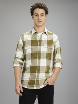Pepe Jeans - Men Green Check Long Sleeve Shirt