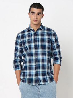 R&B - Blue Checks Regular Men Shirt