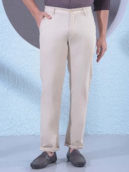 CRIMSOUNE CLUB - Men's Beige Linen Trouser