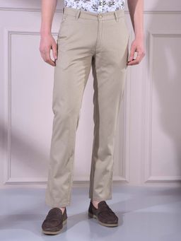 CRIMSOUNE CLUB - Men's Khaki Linen Trouser