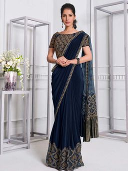 Odette - Inspired Motifs Elegant Saree with Unstitched Blouse