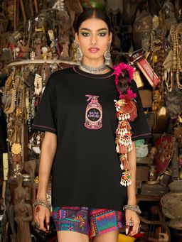 The Souled Store - Originals Women Oversized T-shirt Desi Rebel: Nazar Repellent