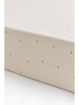 H&M - White Patterned Cotton Fitted Sheet