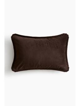 H&M - Brown Pleat-Detail Velvet Cushion Cover