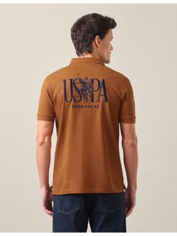 U.S. POLO ASSN. - Graphic Printed Slim Fit Polo T-Shirt