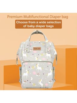 Polka Tots - Diaper Bag Large Capacity With 17 Pockets For Moms & Dads - Unicorn