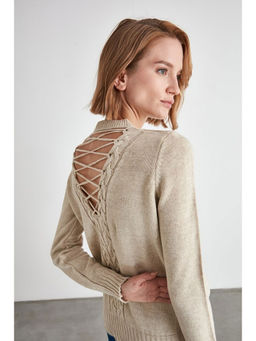 Trendyol - Stone Strappy Back Knit Top