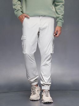 WROGN - Men's straight fit trouser with cargo pockets - White