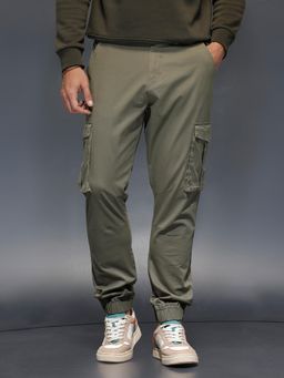 WROGN - Men's straight fit trouser with cargo pockets - Olive
