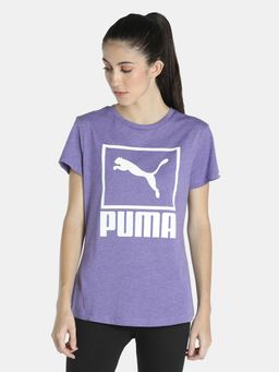 Puma - Stacked Logo Women Purple T-shirts