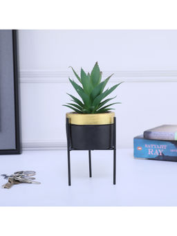 HomeTown - Metal & Ceramic Bonsai, Black & Gold